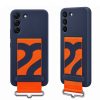 matshop.gr - ΘΗΚΗ SAMSUNG S22 5G S901 SILICONE COVER WITH STRAP EF-GS901TNEGWW NAVY PACKING OR