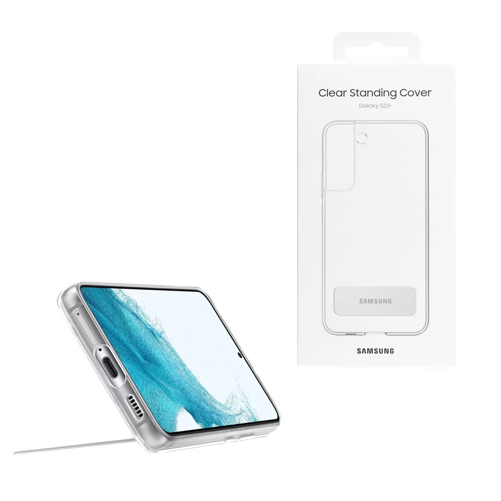 matshop.gr - ΘΗΚΗ SAMSUNG S22 PLUS 5G S906 CLEAR COVER STANDING EF-JS906CTEGWW ΔΙΑΦΑΝΗ PACKING OR
