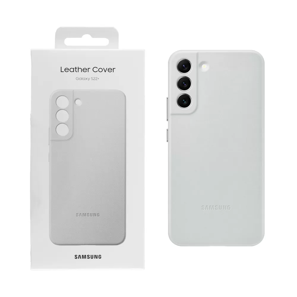 matshop.gr - ΘΗΚΗ SAMSUNG S22 PLUS 5G S901 LEATHER COVER EF-VS906LJEGWW LIGHT GREY PACKING OR