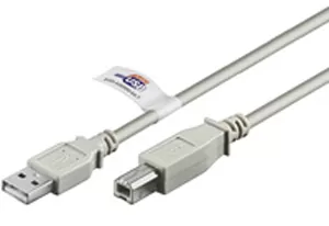matshop.gr - ΚΑΛΩΔΙΟ Η/Υ  USB (A)-> USB (B) USB 2.0 2m GREY Hi-Speed