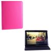 matshop.gr - VOLTE-TEL ΘΗΚΗ TABLET 6.5" - 8.4" (21,7cm x 15,7cm) UNIVERSAL LEATHER BOOK STAND FUCHSIA