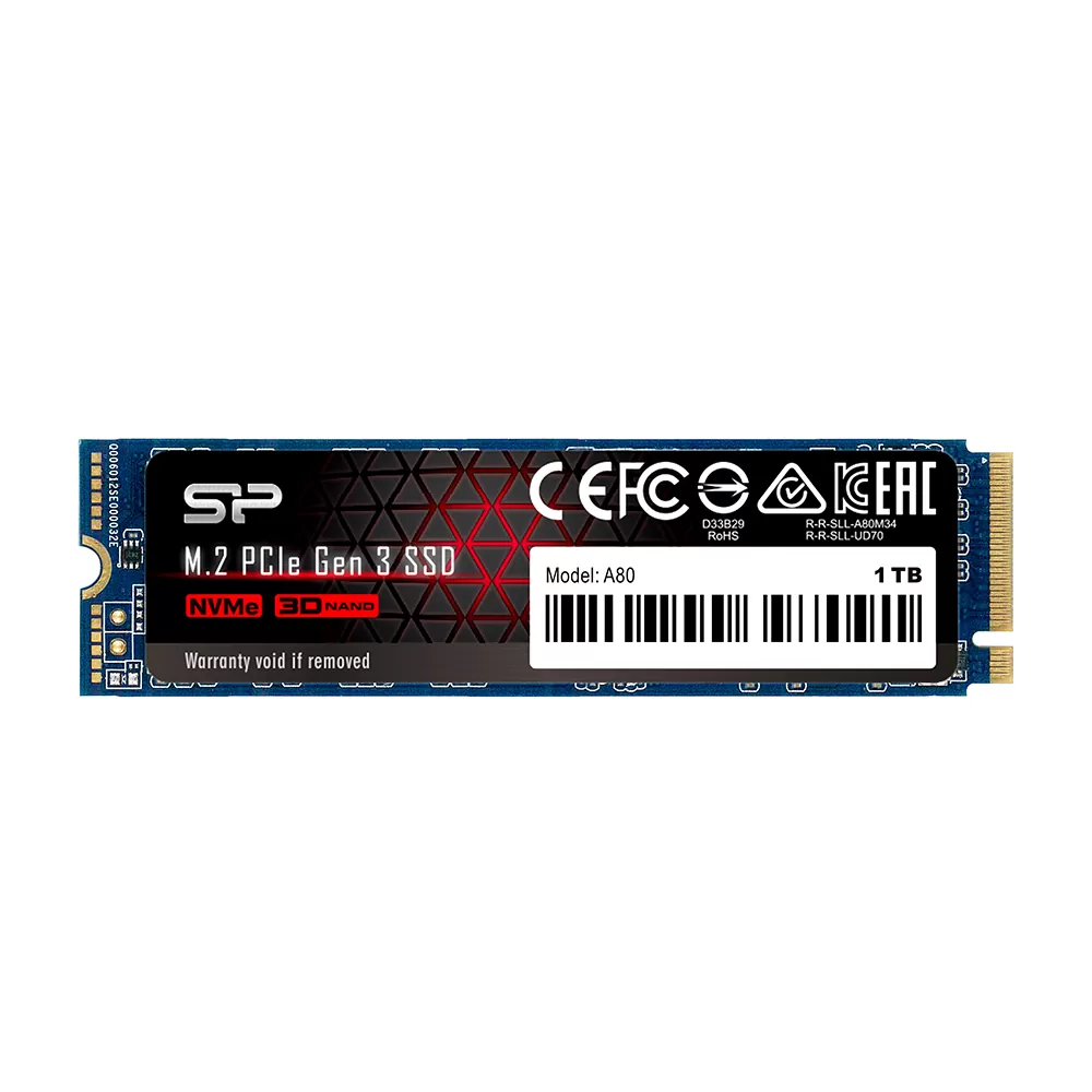 matshop.gr - SILICON POWER ACE A80 SSD PCIe GEN 3x4 NVMe 1.3 SLC 1TB M.2 HMB - DRAM Max 3400/3000 Mb/s