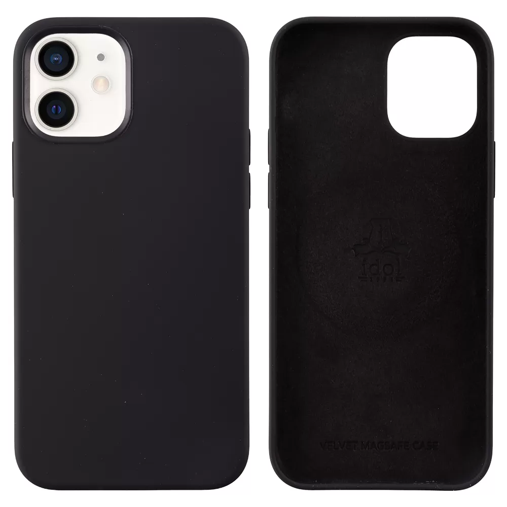 matshop.gr - IDOL 1991 ΘΗΚΗ IPHONE 12 PRO / IPHONE 12 6.1" VELVET MAGSAFE TPU CAMERA GUARD BLACK