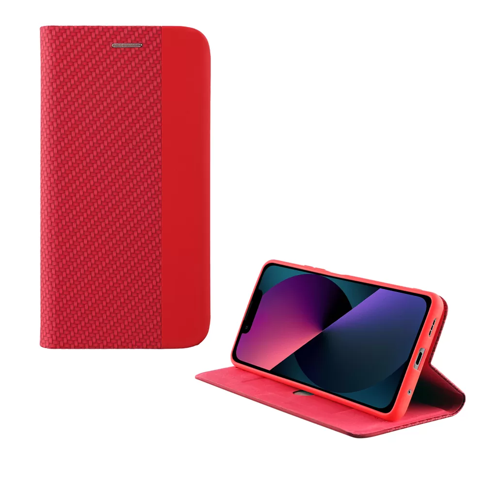 matshop.gr - IDOL 1991 ΘΗΚΗ IPHONE 14 PLUS 6.7" ELITE ANTI-RFID BOOK STAND RED