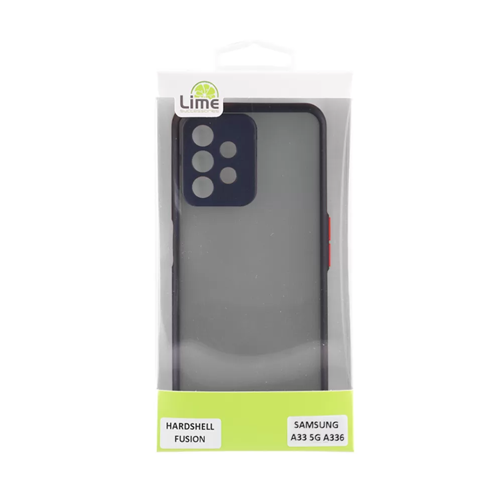matshop.gr - LIME ΘΗΚΗ SAMSUNG A33 5G A336 6.4" HARDSHELL FUSION FULL CAMERA PROTECTION BLACK WITH RED KEYS