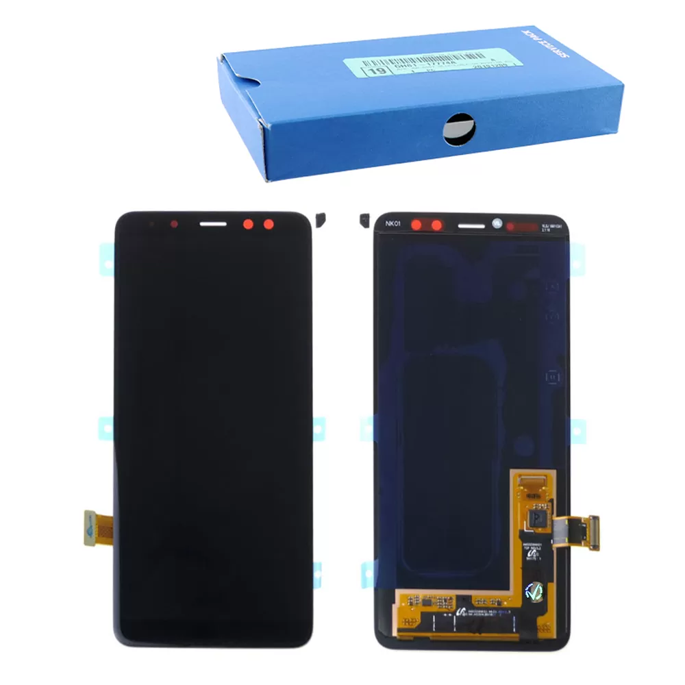 matshop.gr - SAMSUNG A530 A8 2018 ΟΘΟΝΗ+TOUCH SCREEN+LENS GH97-21406A BLACK ORIGINAL SERVICE PACK