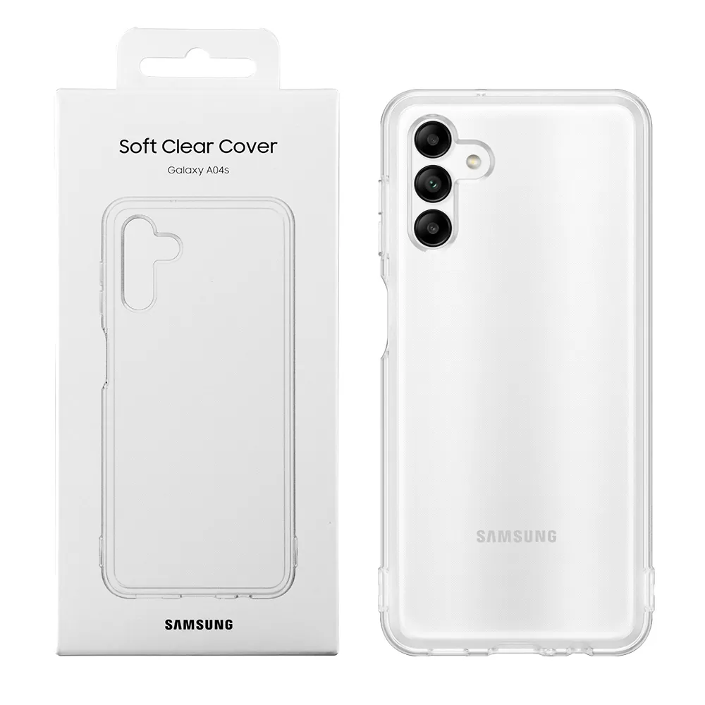 matshop.gr - ΘΗΚΗ SAMSUNG A04s A047 6.5" SOFT CLEAR COVER EF-QA047TTEGWW TRANSPARENT PACKING OR