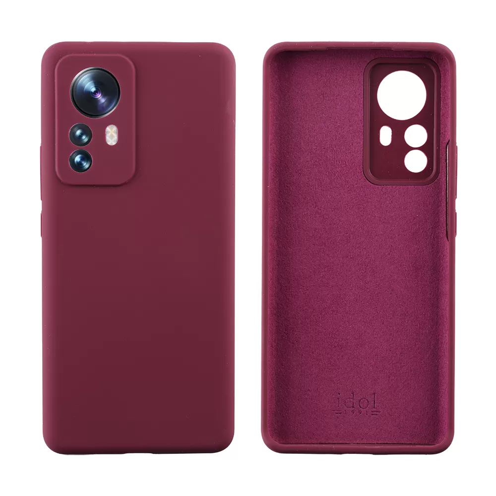 matshop.gr - IDOL 1991 ΘΗΚΗ XIAOMI 12 PRO 6.73" VELVET ELITE TPU 4 SIDE CAMERA GUARD BURGUNDY