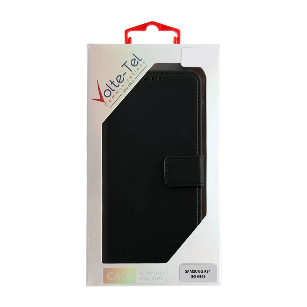 matshop.gr - VOLTE-TEL ΘΗΚΗ SAMSUNG A34 5G A346 6.6" ALLURE MAGNET BOOK STAND CLIP BLACK