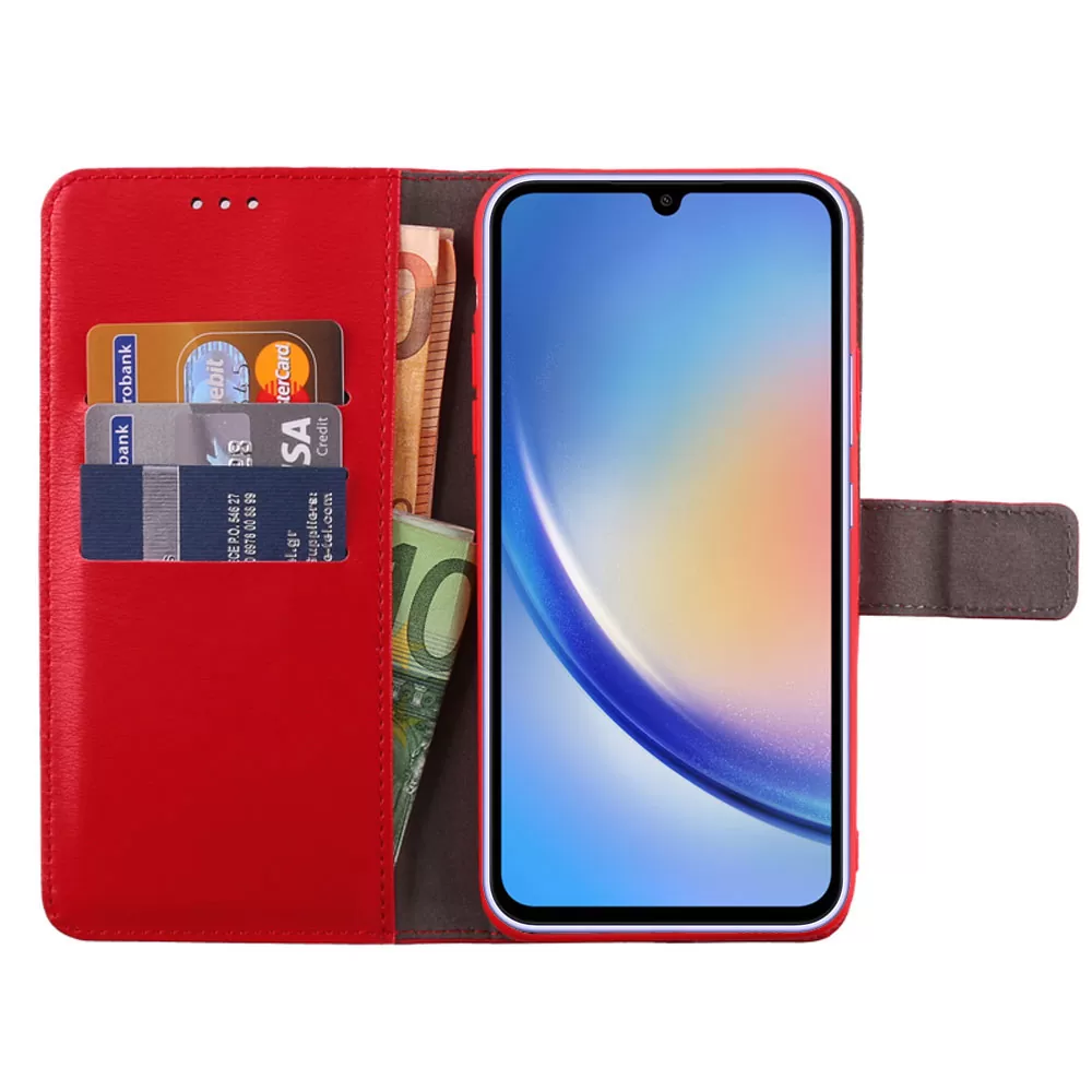 matshop.gr - VOLTE-TEL ΘΗΚΗ SAMSUNG A34 5G A346 6.6" ALLURE MAGNET BOOK STAND CLIP RED