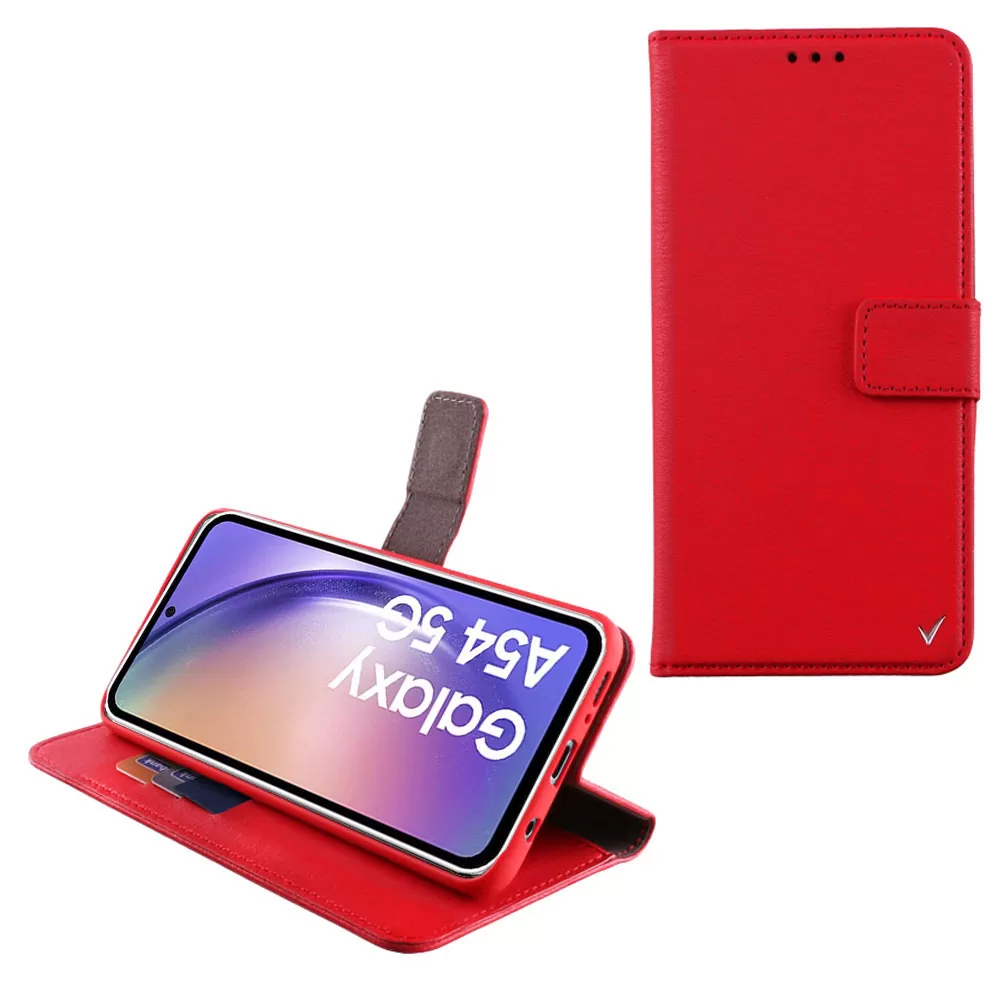 matshop.gr - VOLTE-TEL ΘΗΚΗ SAMSUNG A54 5G A546 6.4" ALLURE MAGNET BOOK STAND CLIP RED