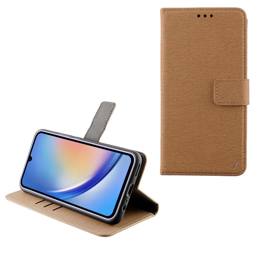 matshop.gr - VOLTE-TEL ΘΗΚΗ SAMSUNG A34 5G A346 6.6" ALLURE MAGNET BOOK STAND CLIP GOLD