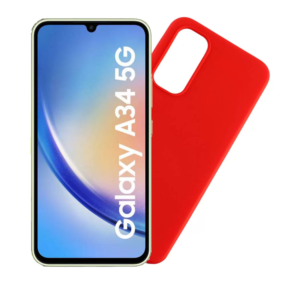 matshop.gr - VOLTE-TEL ΘΗΚΗ SAMSUNG A34 5G A346 6.6" SILICON TPU CAMERA GUARD RED