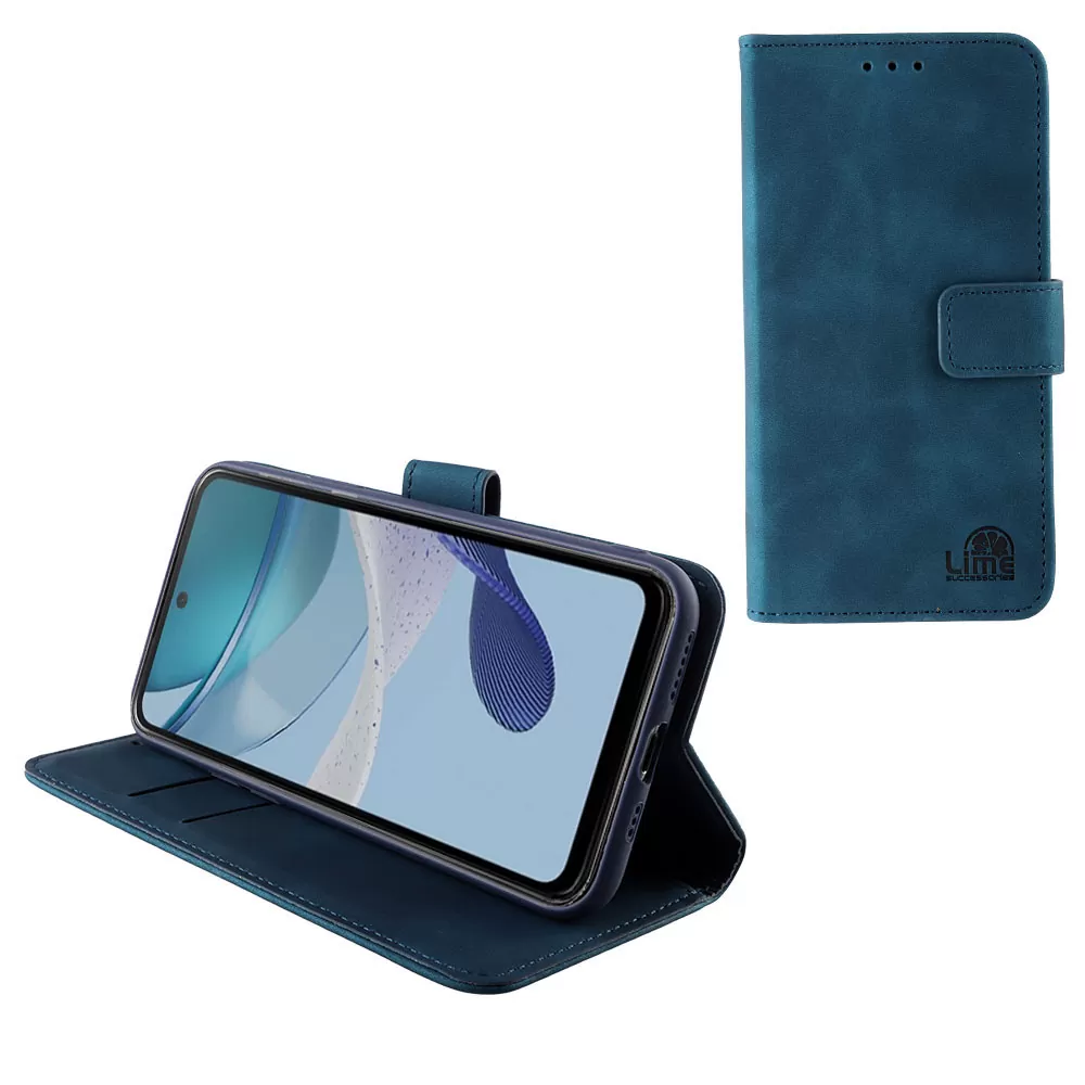 matshop.gr - LIME ΘΗΚΗ MOTOROLA MOTO G53 5G/ G13 4G/ G23 4G 6.5" ESSENTIAL MAGNET BOOK STAND CLIP DARK BLUE