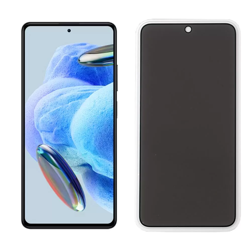 matshop.gr - IDOL 1991 TEMPERED GLASS XIAOMI REDMI NOTE 12 PRO 4G 6.67" 9H 0.30mm PRIVACY ANTISPY SEMI CURVED FULL GLUE BLACK