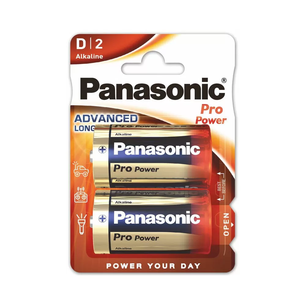 matshop.gr - PANASONIC ΑΛΚΑΛΙΚΕΣ ΜΠΑΤΑΡΙΕΣ LR20/SIZE D 1.5V ALKALINE PRO POWER 2/BLISTER