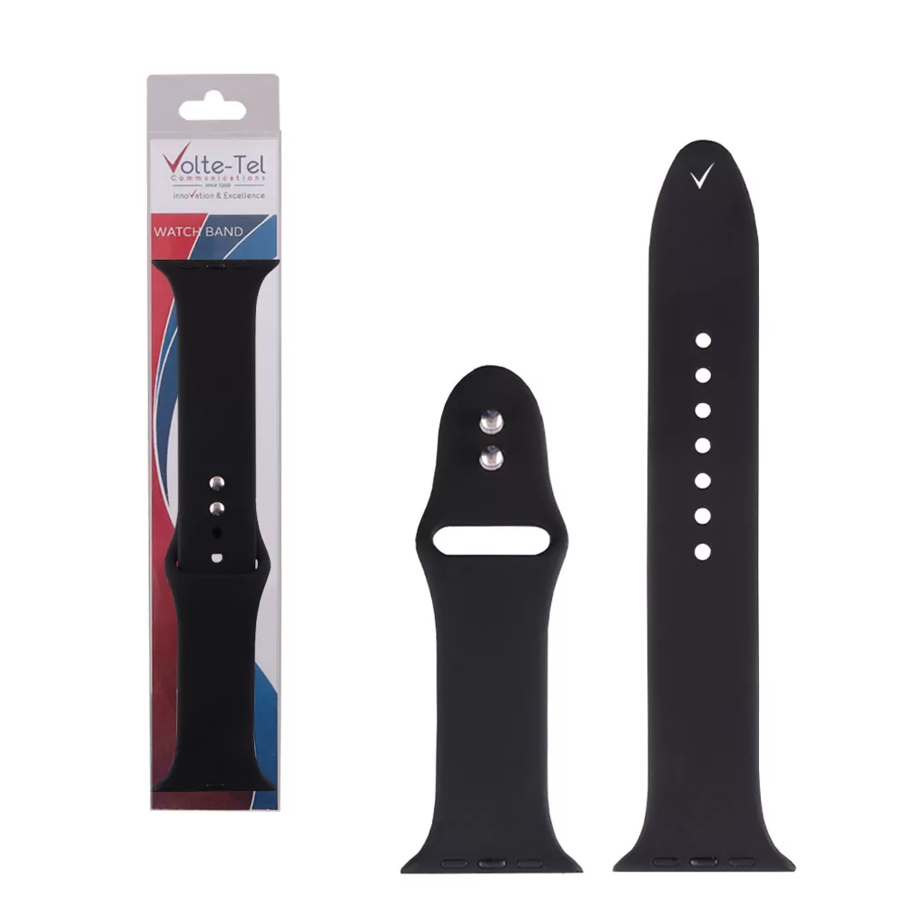matshop.gr - VOLTE-TEL ΛΟΥΡΑΚΙ ΡΟΛΟΓΙΟΥ ΣΙΛΙΚΟΝΗΣ APPLE WATCH 38/40/41mm ICONBAND BLACK VT104