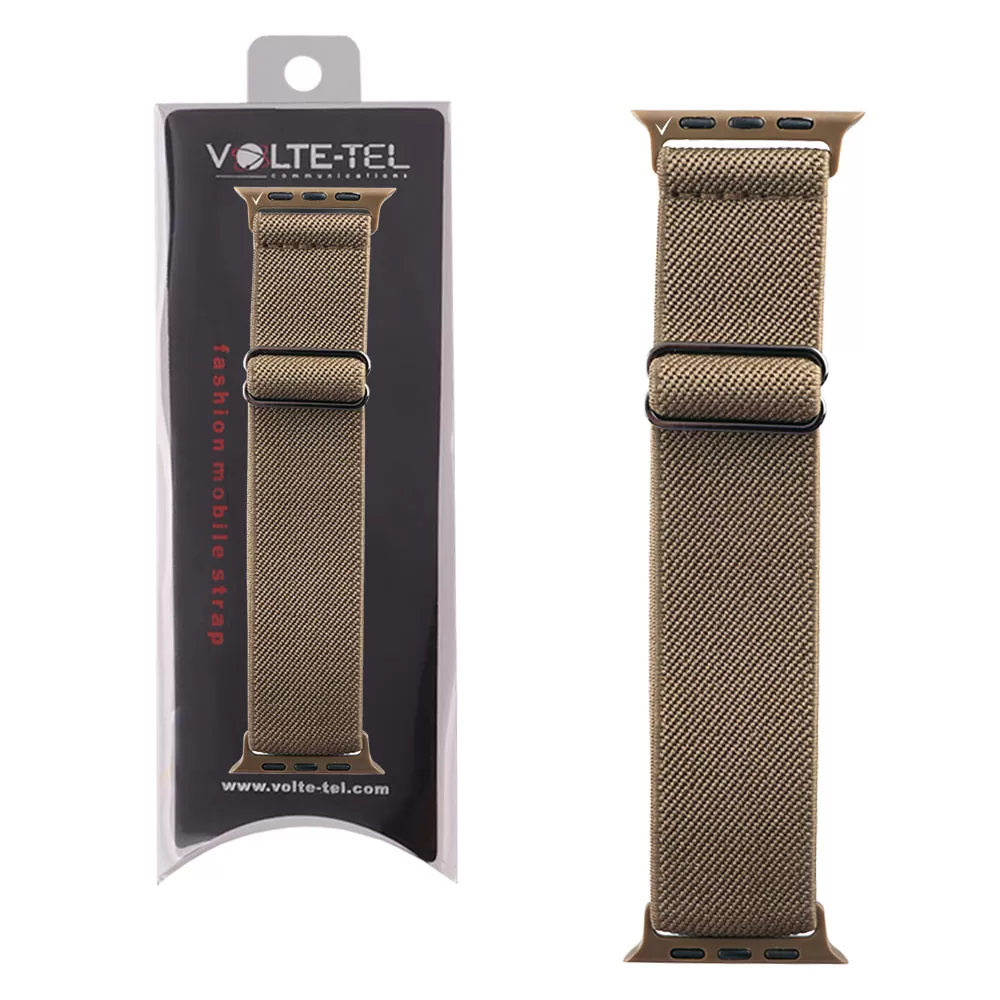 matshop.gr - VOLTE-TEL ΛΟΥΡΑΚΙ ΡΟΛΟΓΙΟΥ APPLE WATCH 38/40/41mm ELASTIC BRAIDED NYLON KHAKI VT101