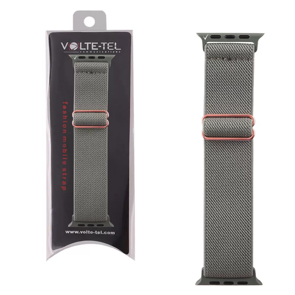 matshop.gr - VOLTE-TEL ΛΟΥΡΑΚΙ ΡΟΛΟΓΙΟΥ APPLE WATCH 42/44/45/49mm ELASTIC BRAIDED NYLON MINT GREEN VT101