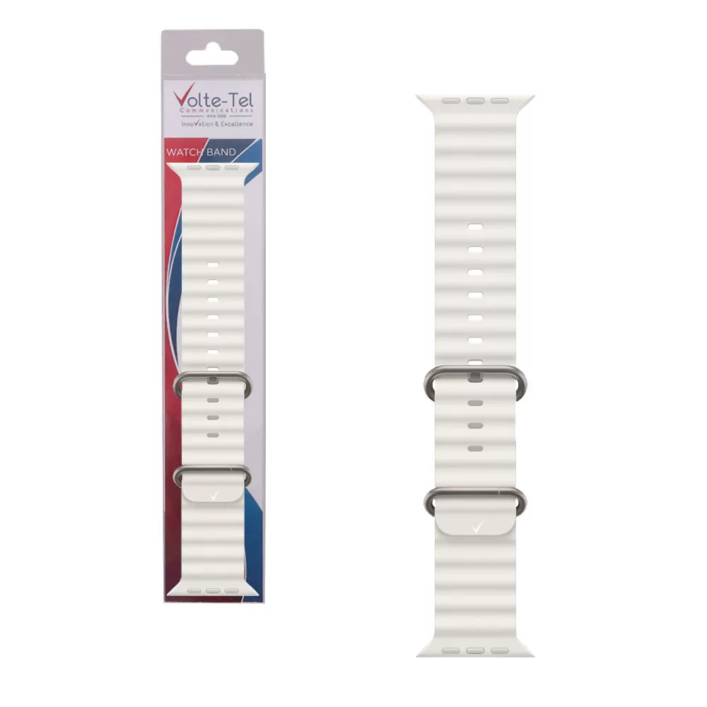 matshop.gr - VOLTE-TEL ΛΟΥΡΑΚΙ ΡΟΛΟΓΙΟΥ APPLE WATCH 42/44/45/49mm OCEAN BAND LOOP WHITE VT107