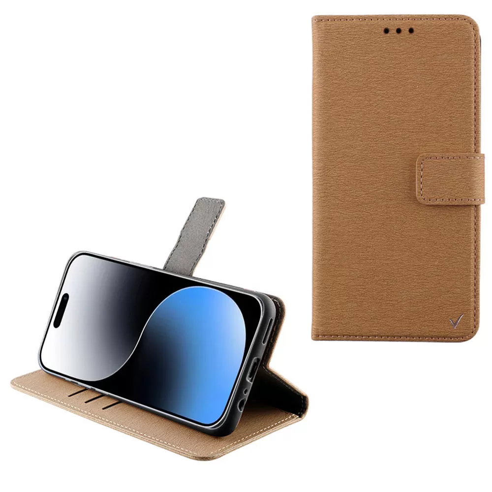 matshop.gr - VOLTE-TEL ΘΗΚΗ IPHONE 15 6.1" ALLURE MAGNET BOOK STAND CLIP GOLD