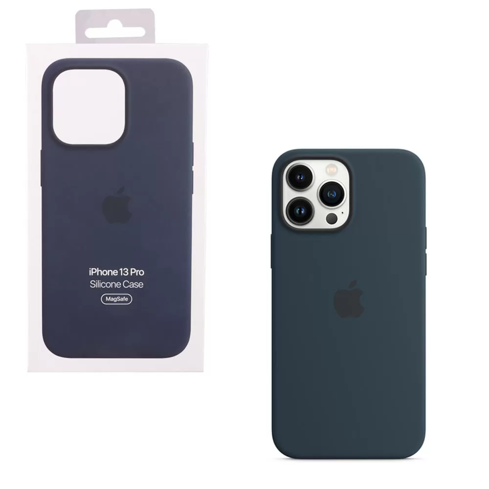 matshop.gr - ΘΗΚΗ IPHONE 13 PRO MM2J3ZM/A A2707 SILICONE COVER WITH MAGSAFE ABYSS BLUE PACKING OR
