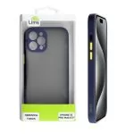 matshop.gr - LIME ΘΗΚΗ IPHONE 15 PRO MAX 6.7" HARDSHELL FUSION FULL CAMERA PROTECTION BLUE WITH YELLOW KEYS