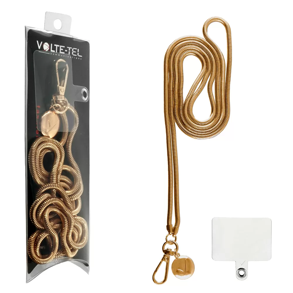 matshop.gr - VOLTE-TEL NECK STRAP - ΑΛΥΣΙΔΑ ΛΑΙΜΟΥ 130cm ΓΙΑ ΘΗΚΕΣ GOLD VT404