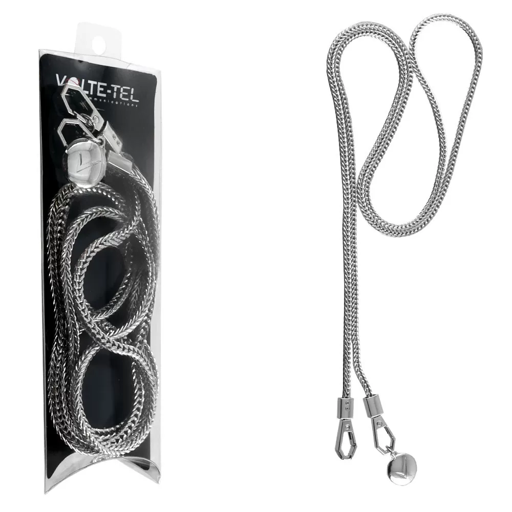 matshop.gr - VOLTE-TEL NECK STRAP - ΑΛΥΣΙΔΑ ΛΑΙΜΟΥ 120cm ΓΙΑ ΘΗΚΕΣ SILVER VT413