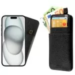 matshop.gr - IDOL 1991 ΘΗΚΗ IPHONE 15 PLUS 6.7" ANTI-RFID LEATHER SMART WALLET BLACK