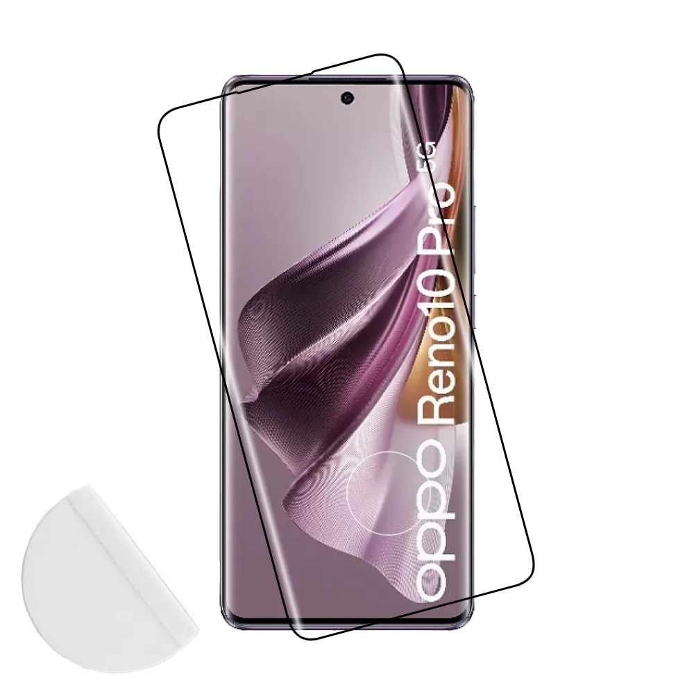 matshop.gr - IDOL 1991 TEMPERED GLASS OPPO RENO 10 PRO 5G 6.7" 9H 0.30mm 3D EDGE GLUE SEMI CURVED FINGER UNLOCK BLACK