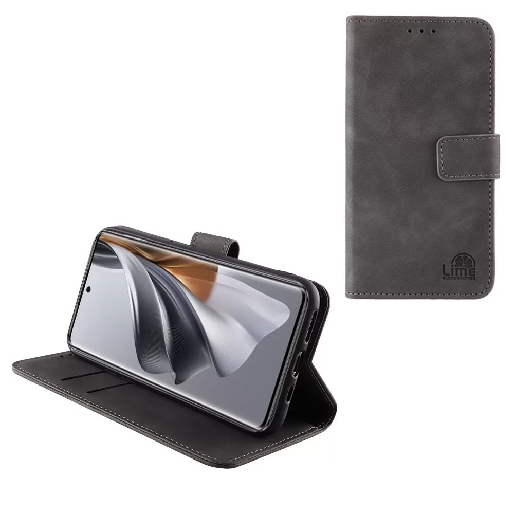 matshop.gr - LIME ΘΗΚΗ OPPO RENO 10 5G 6.7" ESSENTIAL MAGNET BOOK STAND CLIP GREY