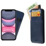 matshop.gr - IDOL 1991 ΘΗΚΗ IPHONE 11 6.1" ANTI-RFID LEATHER SMART WALLET BLUE