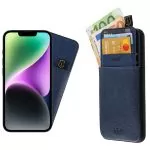 matshop.gr - IDOL 1991 ΘΗΚΗ IPHONE 14 6.1" ANTI-RFID LEATHER SMART WALLET BLUE