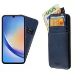 matshop.gr - IDOL 1991 ΘΗΚΗ SAMSUNG A34 5G A346 6.6" ANTI-RFID LEATHER SMART WALLET BLUE