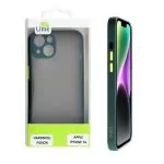 matshop.gr - LIME ΘΗΚΗ IPHONE 14 6.1" HARDSHELL FUSION FULL CAMERA PROTECTION GREEN WITH YELLOW KEYS