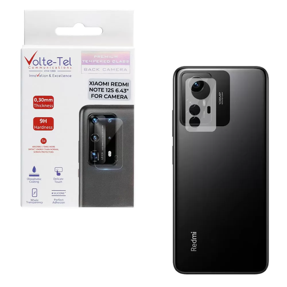 matshop.gr - VOLTE-TEL TEMPERED GLASS XIAOMI REDMI NOTE 12S 6.43" 9H 0.30mm FOR CAMERA