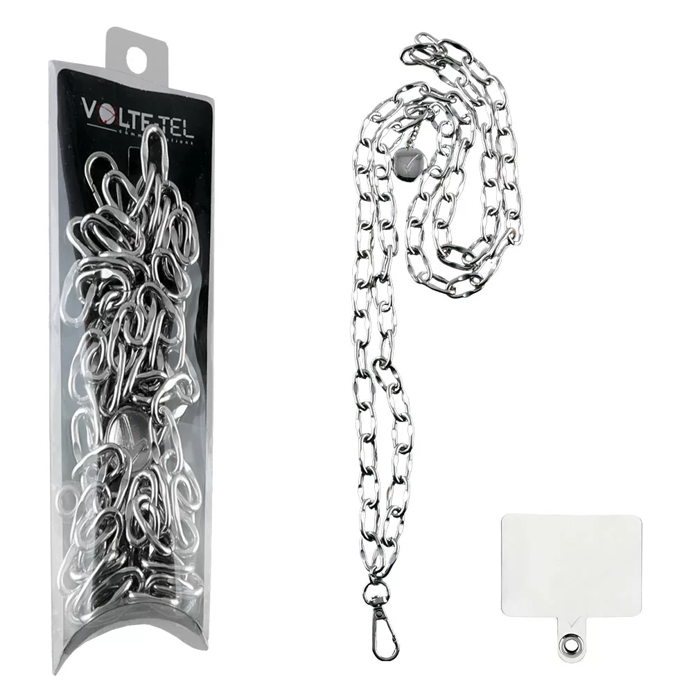 matshop.gr - VOLTE-TEL NECK STRAP - ΑΛΥΣΙΔΑ ΛΑΙΜΟΥ ΓΙΑ ΘΗΚΕΣ SILVER VT412