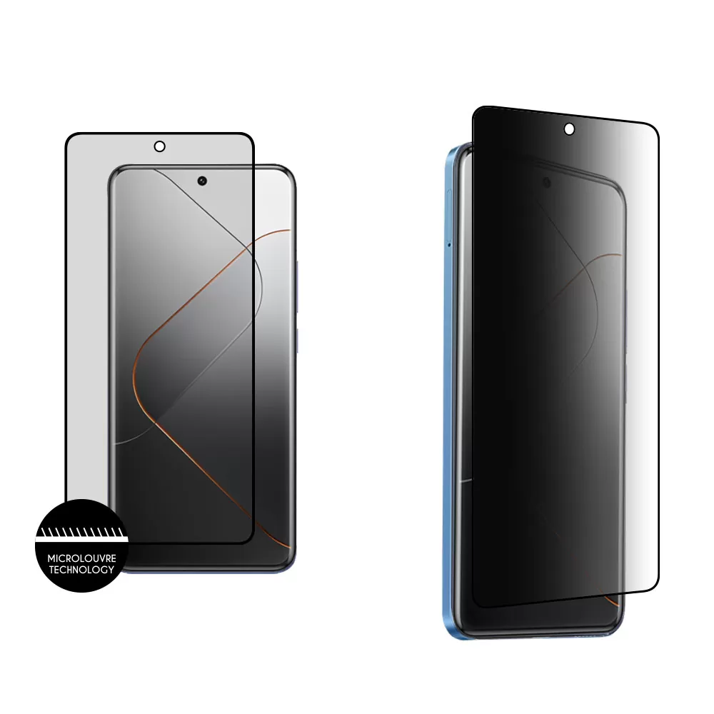 matshop.gr - IDOL 1991 TEMPERED GLASS XIAOMI 14 6.36" 9H 0.30mm PREMIUM PRIVACY ANTISPY SEMI CURVED FULL GLUE BLACK