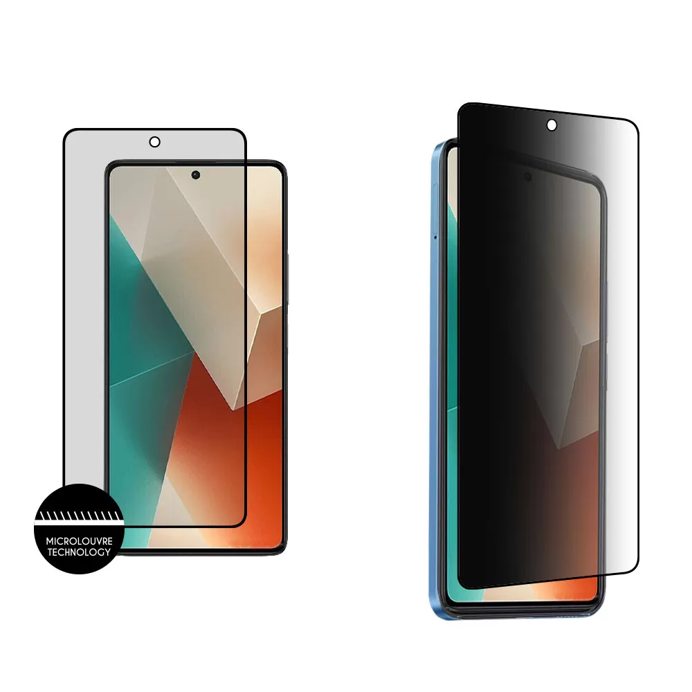 matshop.gr - IDOL 1991 TEMPERED GLASS XIAOMI REDMI NOTE 13 4G 6.67" 9H 0.30mm PREMIUM PRIVACY ANTISPY SEMI CURVED FULL GLUE BLACK