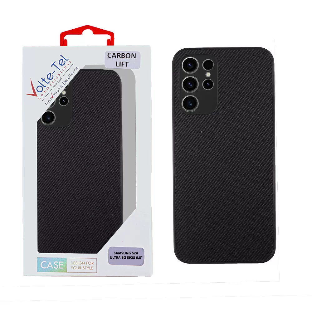 matshop.gr - VOLTE-TEL ΘΗΚΗ SAMSUNG S24 ULTRA 5G S928 6.8" CARBON LIFT FULL CAMERA PROTECTION BLACK