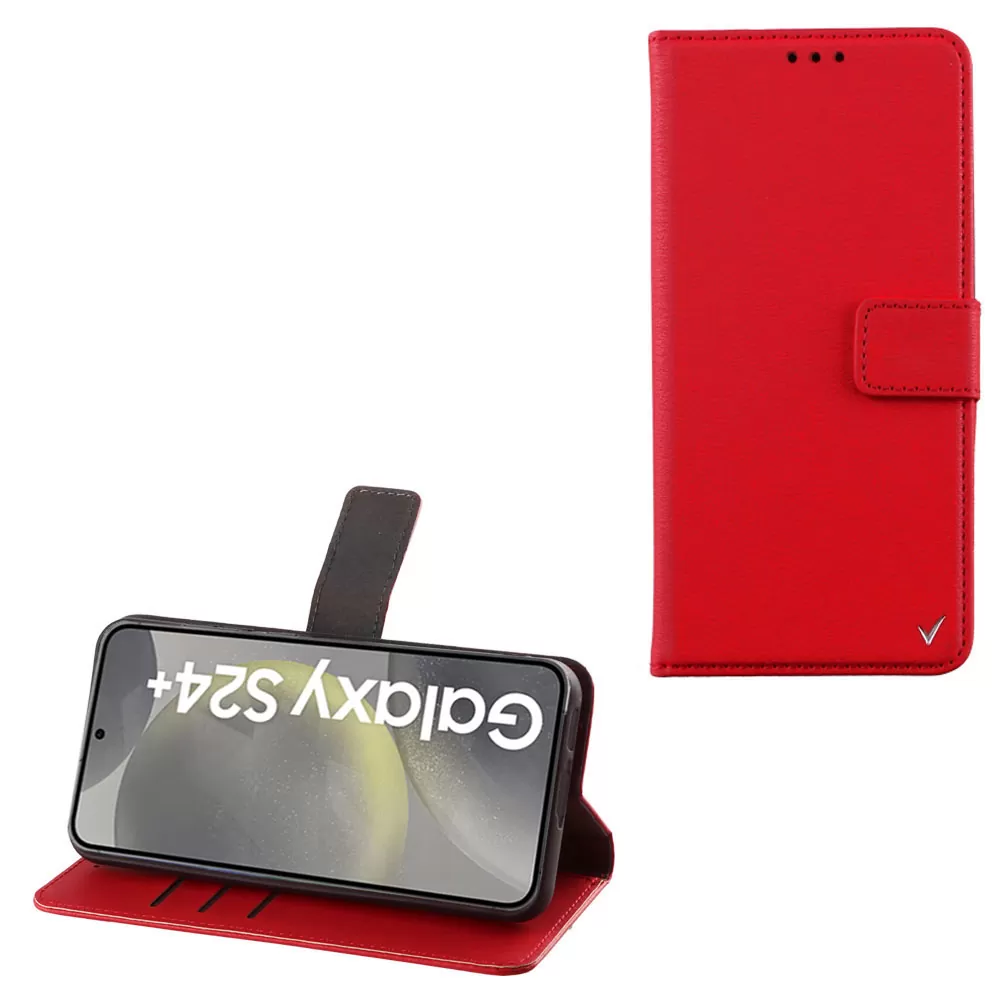 matshop.gr - VOLTE-TEL ΘΗΚΗ SAMSUNG S24 PLUS 5G S926 6.7" ALLURE MAGNET BOOK STAND CLIP RED