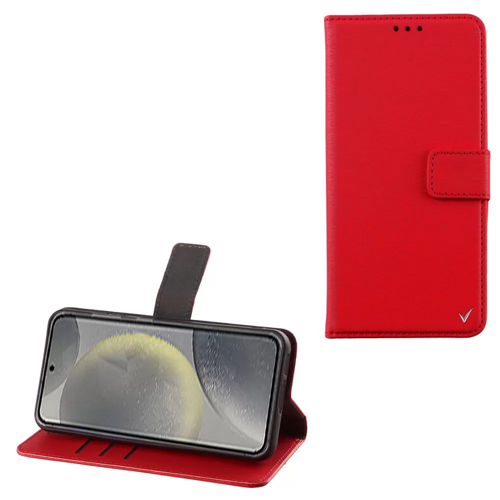 matshop.gr - VOLTE-TEL ΘΗΚΗ SAMSUNG S24 5G S921 6.2" ALLURE MAGNET BOOK STAND CLIP RED