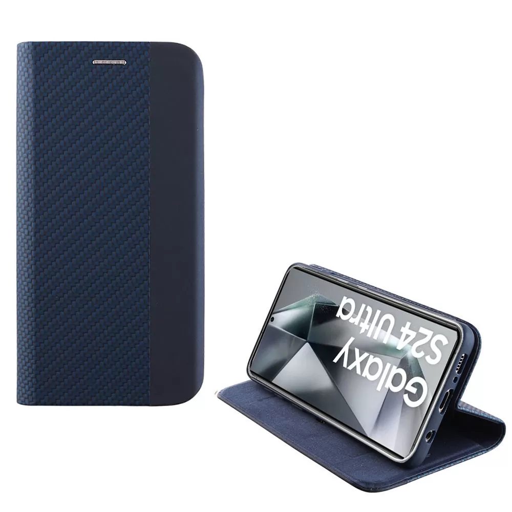 matshop.gr - IDOL 1991 ΘΗΚΗ SAMSUNG S24 ULTRA 5G S928 6.8" ELITE ANTI-RFID BOOK STAND BLUE