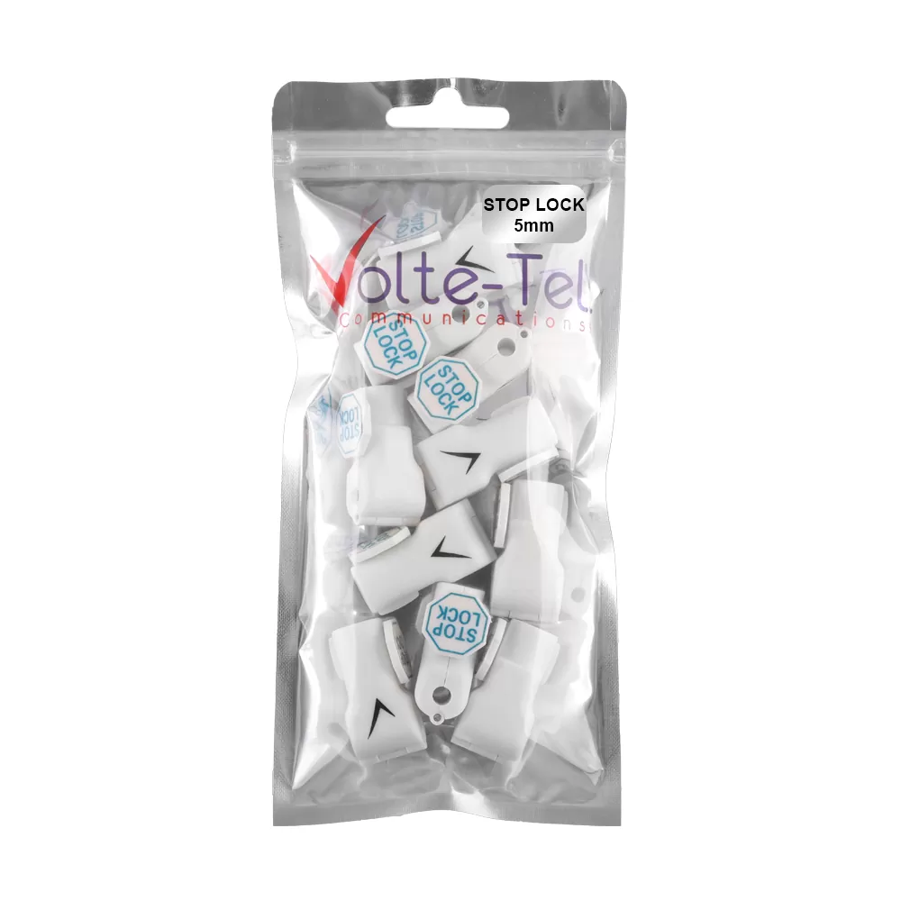 VOLTE-TEL ΑΝΤΙΚΛΕΠΤΙΚΗ ΑΣΦΑΛΕΙΑ ΓΑΝΤΖΟΥ STOP LOCK 5mm WHITE - Image 8