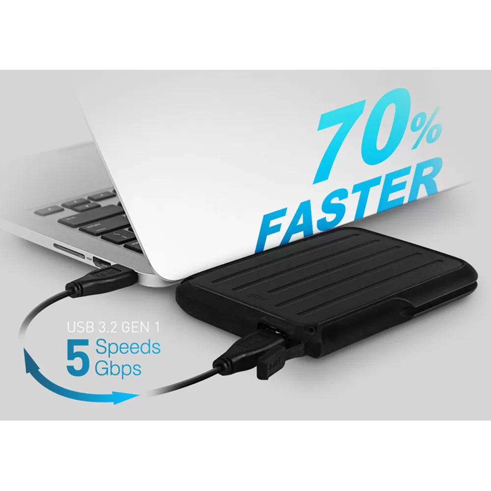 SILICON POWER HDD 1TB ΕΞΩΤΕΡΙΚΟΣ ΣΚΛΗΡΟΣ ΔΙΣΚΟΣ USB 3.2 ARMOR A66 MIL-STD 810F RUGGED BLACK