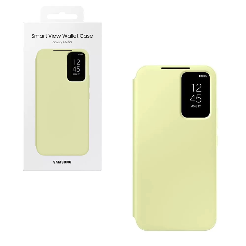 ΘΗΚΗ SAMSUNG A34 5G A346 S VIEW WALLET COVER EF-ZA346CGEGWW LIME PACKING OR