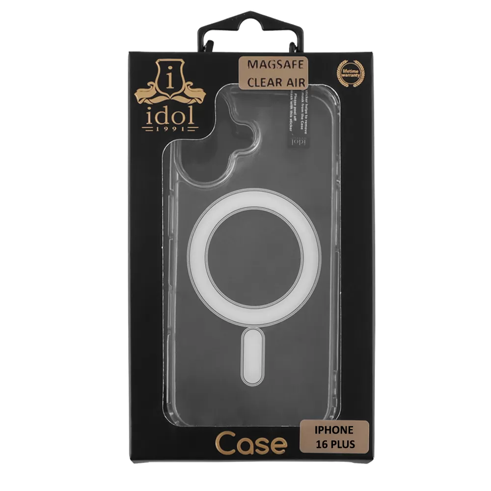 IDOL 1991 ΘΗΚΗ IPHONE 16 PLUS 6.7" MAGSAFE ANTISHOCK CLEAR AIR BACK COVER TPU CAMERA GUARD ΔΙΑΦΑΝΗ