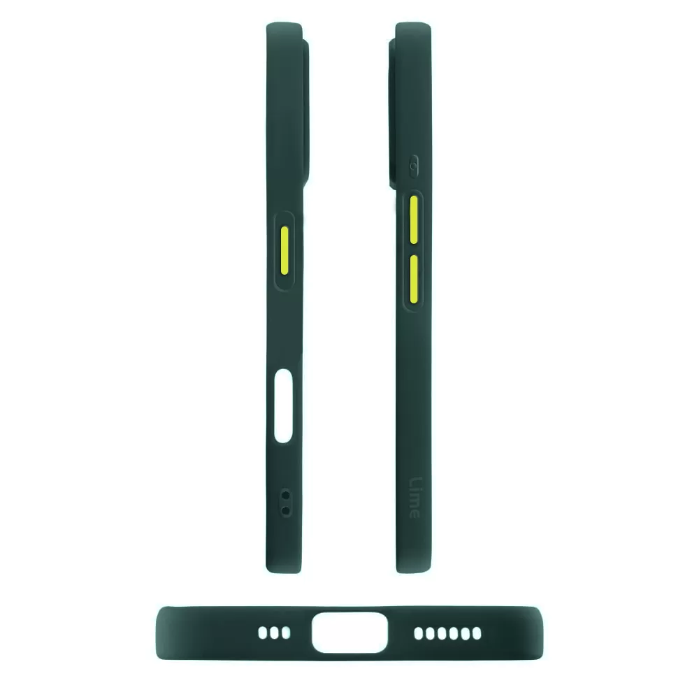 LIME ΘΗΚΗ IPHONE 16 6.1" HARDSHELL FUSION FULL CAMERA PROTECTION GREEN WITH YELLOW KEYS