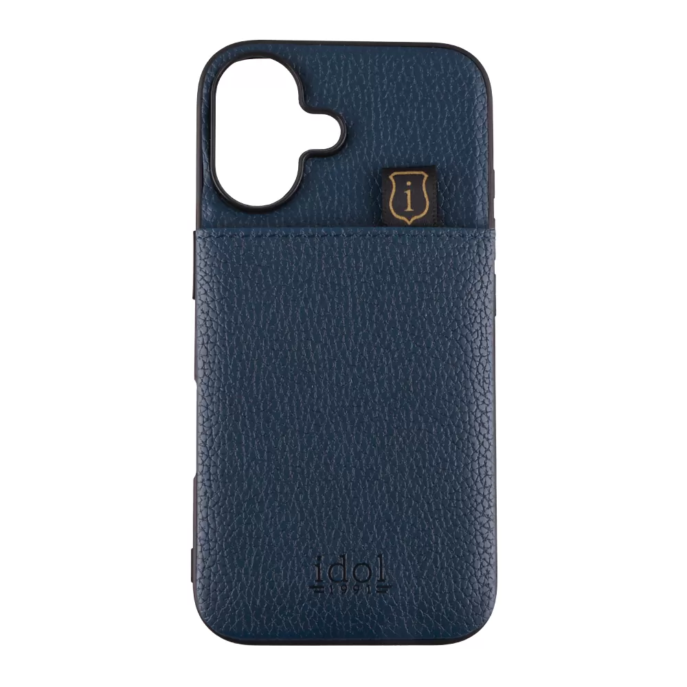 IDOL 1991 ΘΗΚΗ IPHONE 16 PLUS 6.9" ANTI-RFID LEATHER SMART WALLET BLUE